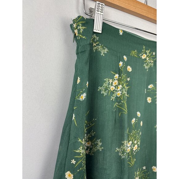 Women’s  Mi Ami Small Dark Green Maxi Skirt with Floral Design - Picture 4 of 7